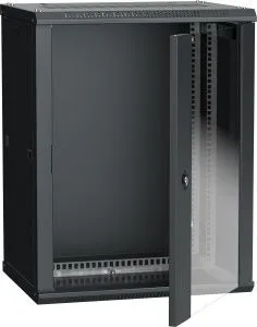 ITK Шкаф настенный LINEA W 12U 600х450мм дверь стекло RAL 9005 LWR5-12U64-GF