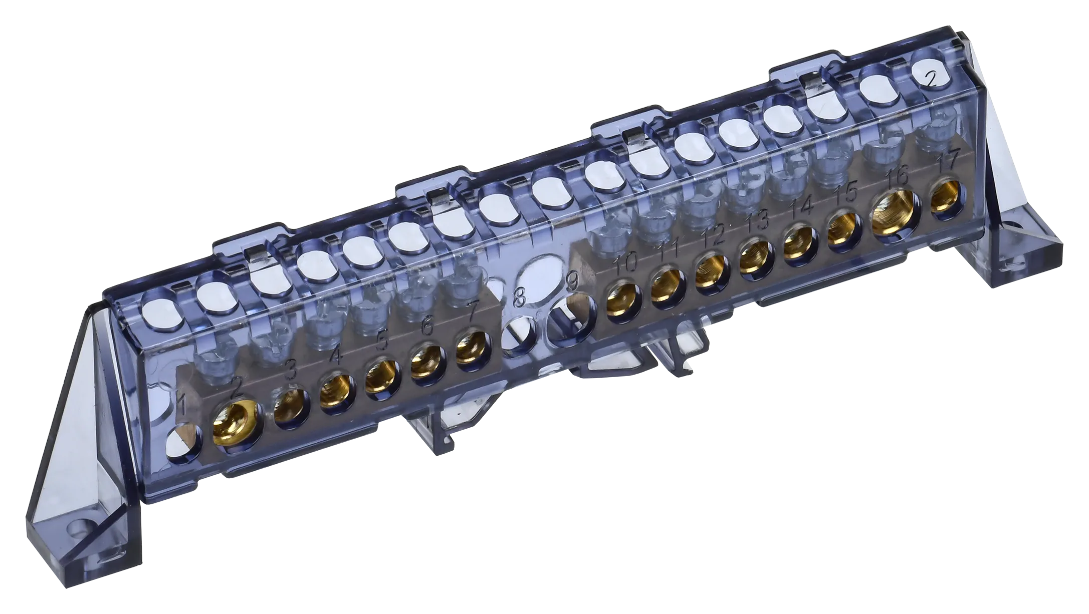 TEKFOR Шина N "ноль" в комбинированном DIN-изоляторе "Стойка" 8х12-(8+8)-Ч IEK TF-NN20-88-DP-K02