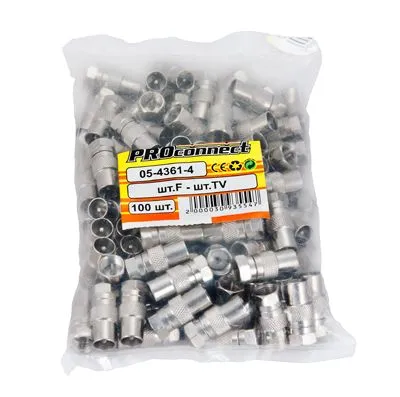 Переходник штекер F – штекер TV PROconnect - Фото 3