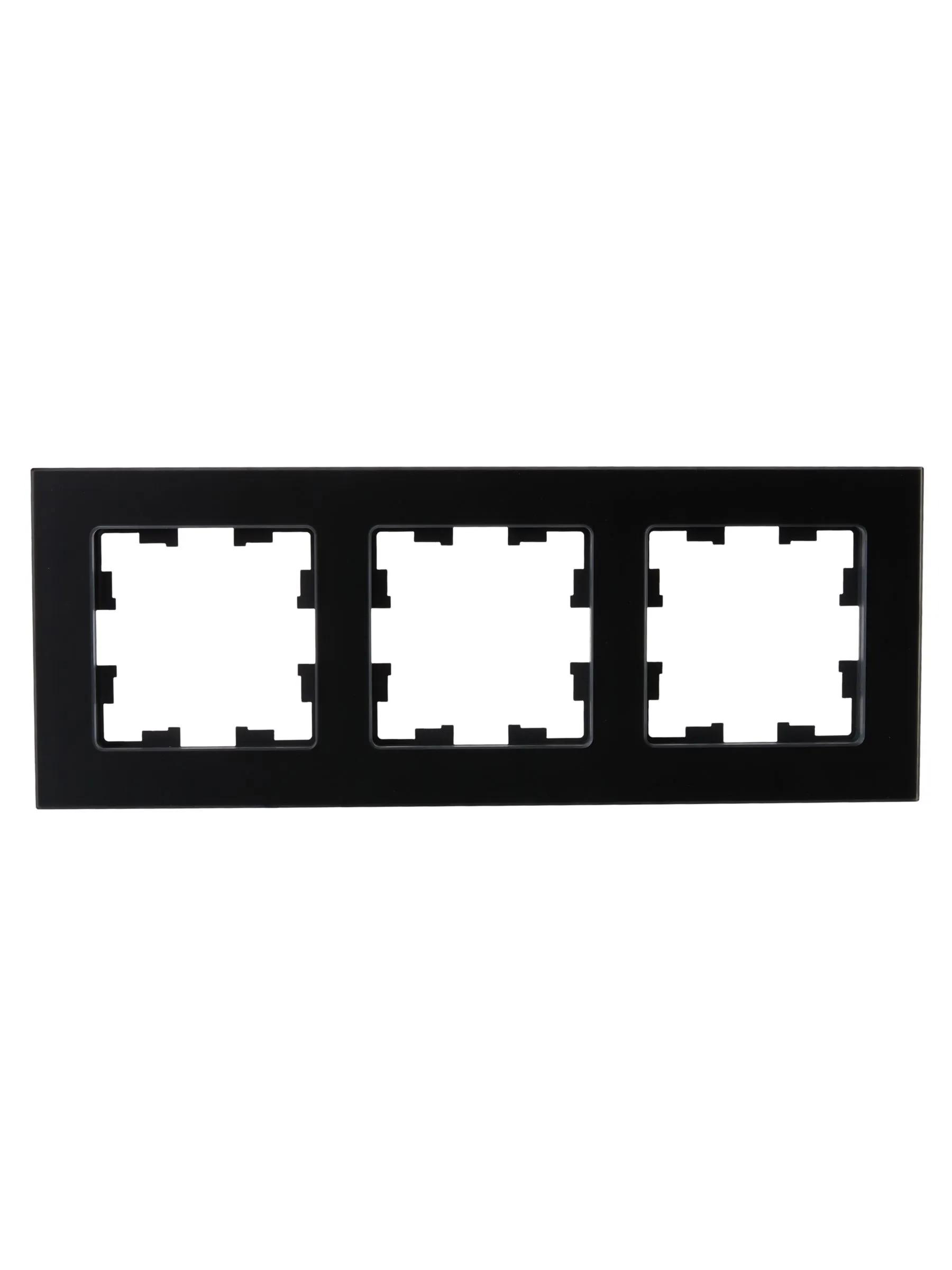 BRITE Рамка 3-местная РУ-3-2-Бр стекло черный матовый IEK - Фото 4
