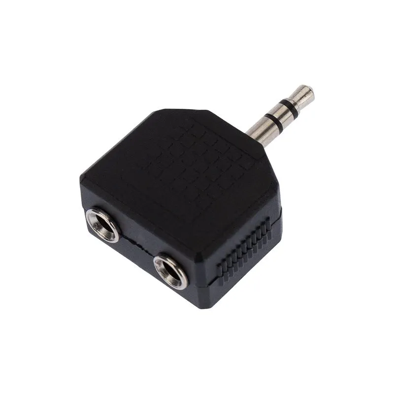 Переходник 3,5мм стерео штекер - 2 гнезда 3,5мм стерео, пластик REXANT - Фото 2