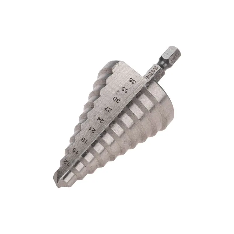 Сверло по металлу ступенчатое 9,0-36,0мм, 110мм, 62 HRC KRANZ - Фото 2