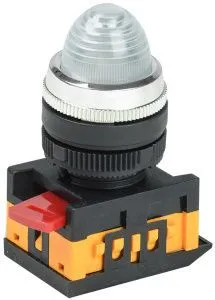 Лампа AL-22 сигнальная d=22мм прозрачный неон/240В цилиндр IEK BLS20-AL-K08