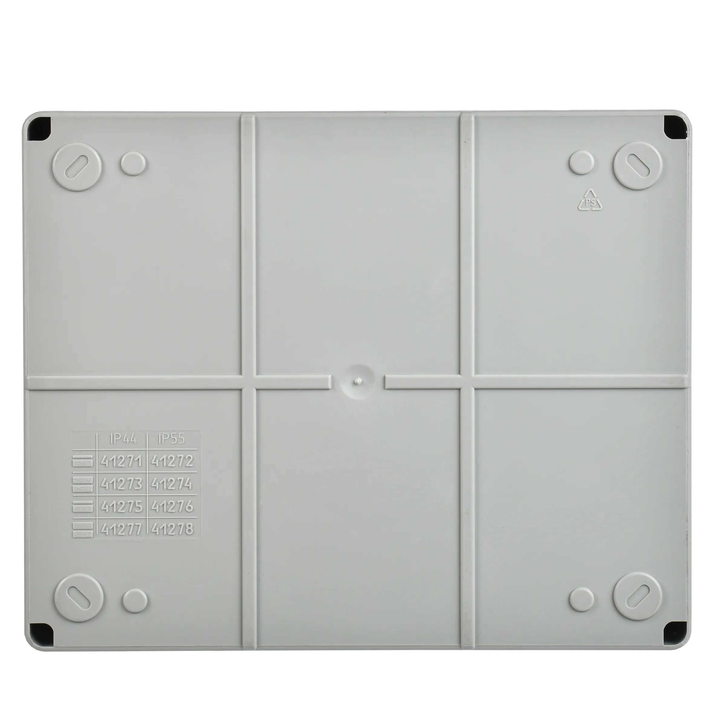 Коробка распаячная КМ41342 для открытой проводки безгалогенная (HF) 240х195х90мм с монтажной платой IP55 5 вводов серая IEK - Фото 3