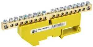 Шина PE "земля" на DIN-изол ШНИ-6х9-18-Д-Ж IEK YNN10-69-18D-K05