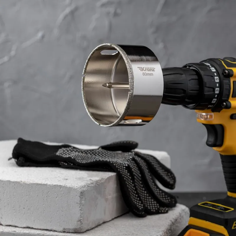 Коронка алмазная 80мм по керамограниту с центровочным сверлом KRANZ - Фото 4