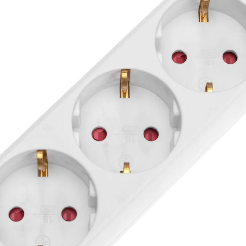 Удлинитель STANDARD 5 гнезд, 1,5м, 3х1,0мм², с/з, с выключателем, белый REXANT - Фото 4