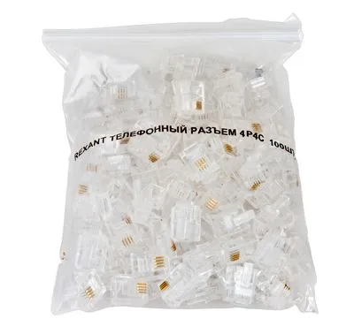 Разъем телефонный UTP, RJ-9 (4P4C), CAT 3 REXANT - Фото 2