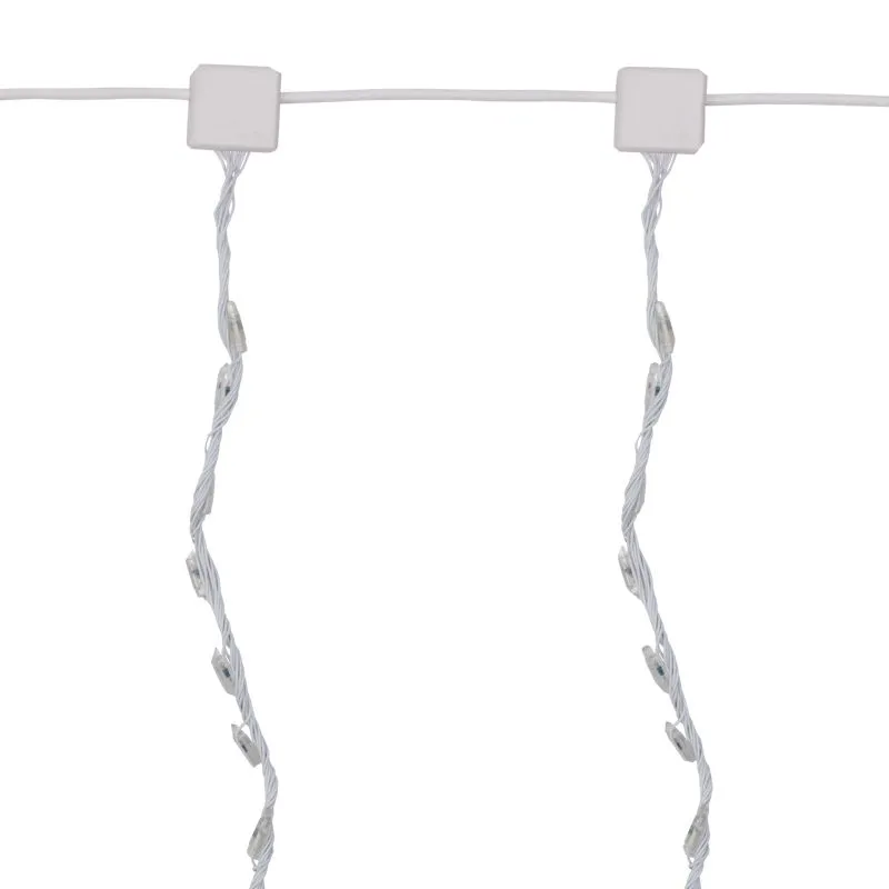 Гирлянда LED - Умный дождь, 3 секции 1x3 м, 4x3 нитей, 30W, 24V, 8 каналов, 672 БЕЛЫХ диода, IP65 - Фото 3