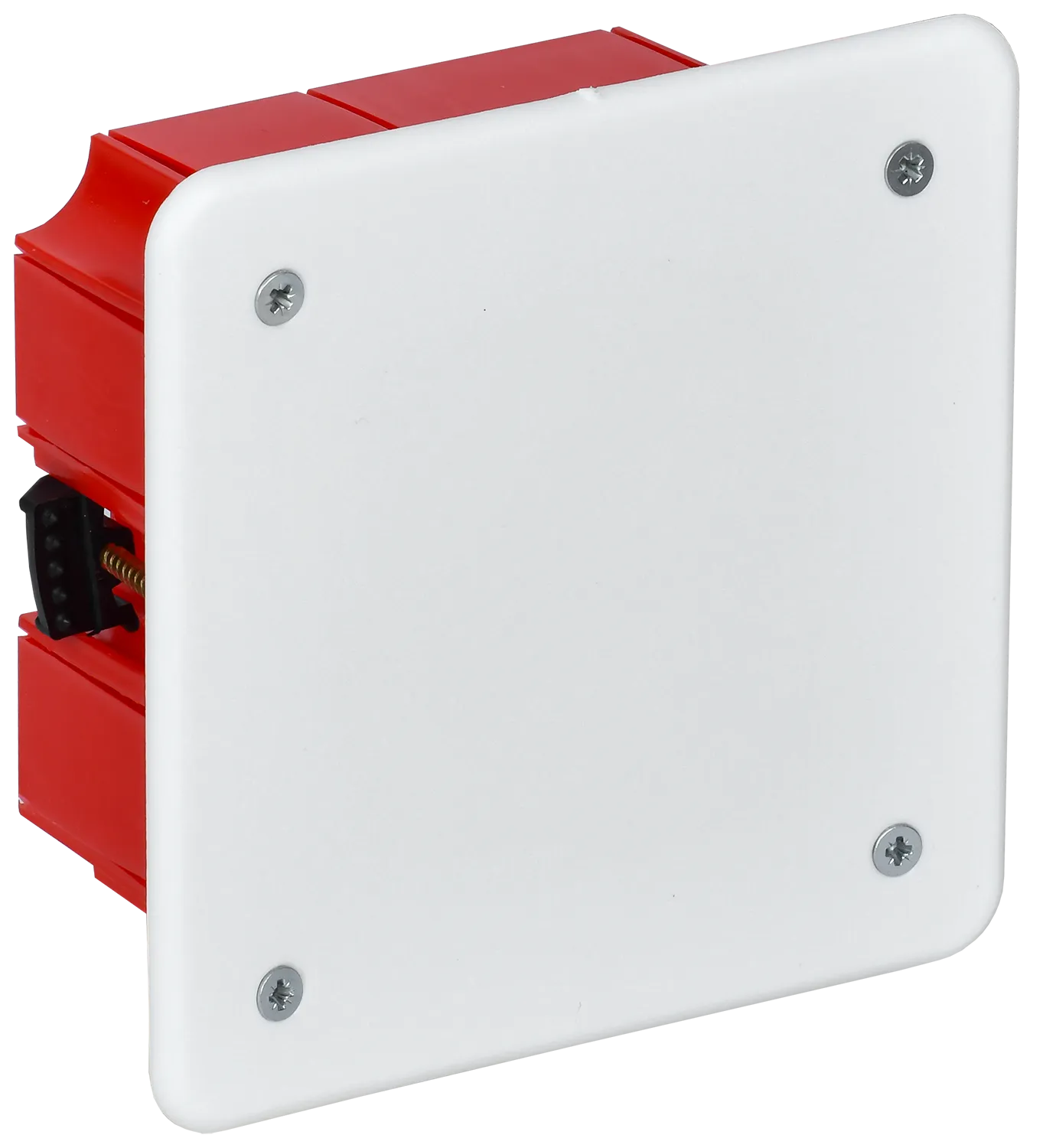 Коробка распаячная КМ41022 для полых стен безгалогенная (HF) 92х92х45мм с саморезами металлическими лапками и крышкой IEK