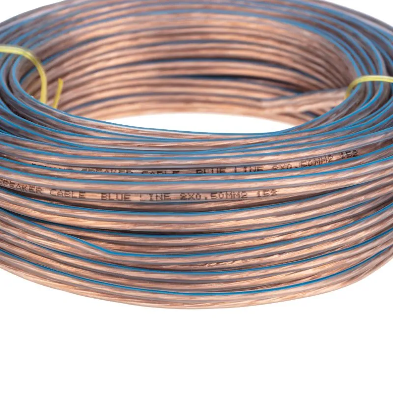 Кабель акустический 2х0,50мм², прозрачный BLUELINE, мини-бухта 20м REXANT - Фото 4