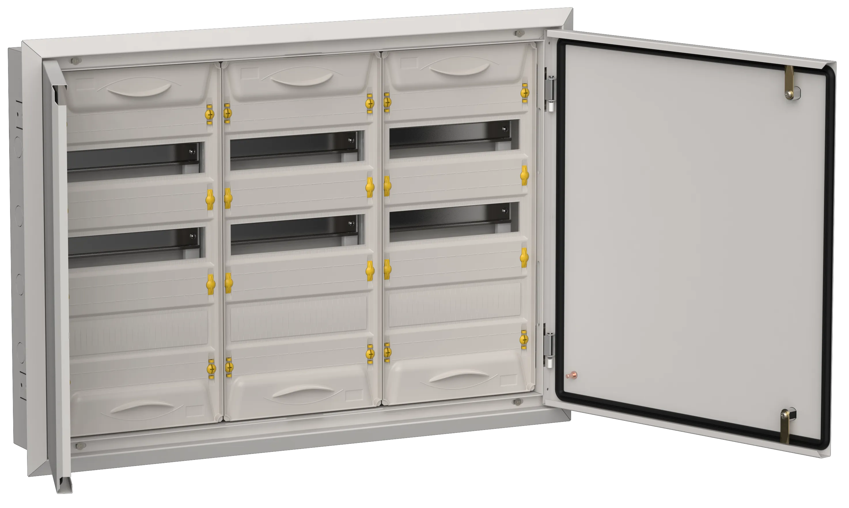 TITAN 5 Корпус металлический ЩРв-108 (3х36) 630х885х130мм IP31 серый (две двери) IEK TI5-50-V-3X036-31-7035