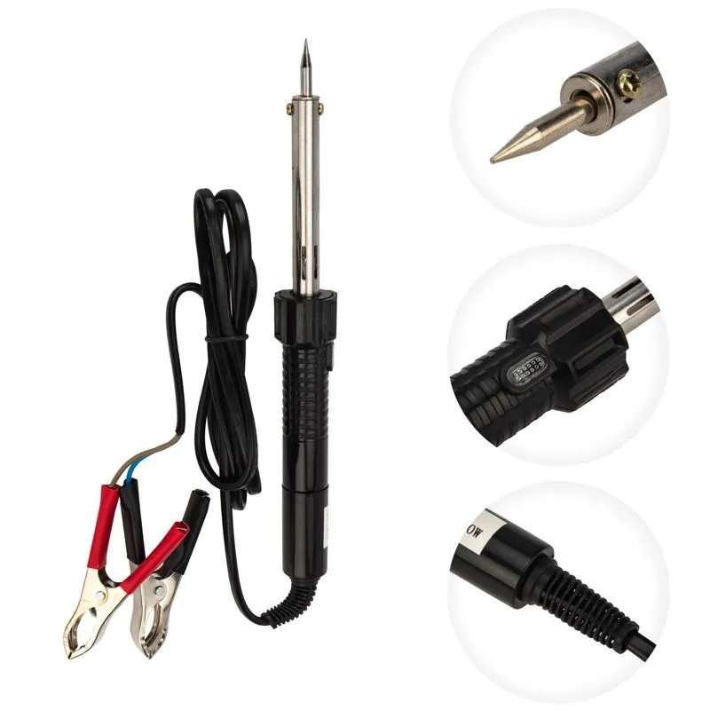 Паяльник с зажимами КРОКОДИЛ, 40Вт, 12В, блистер REXANT - Фото 3