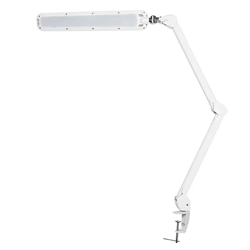 Лампа настольная бестеневая, струбцина, ECO light, 90 SMD LED, сенсорный диммер, белая REXANT