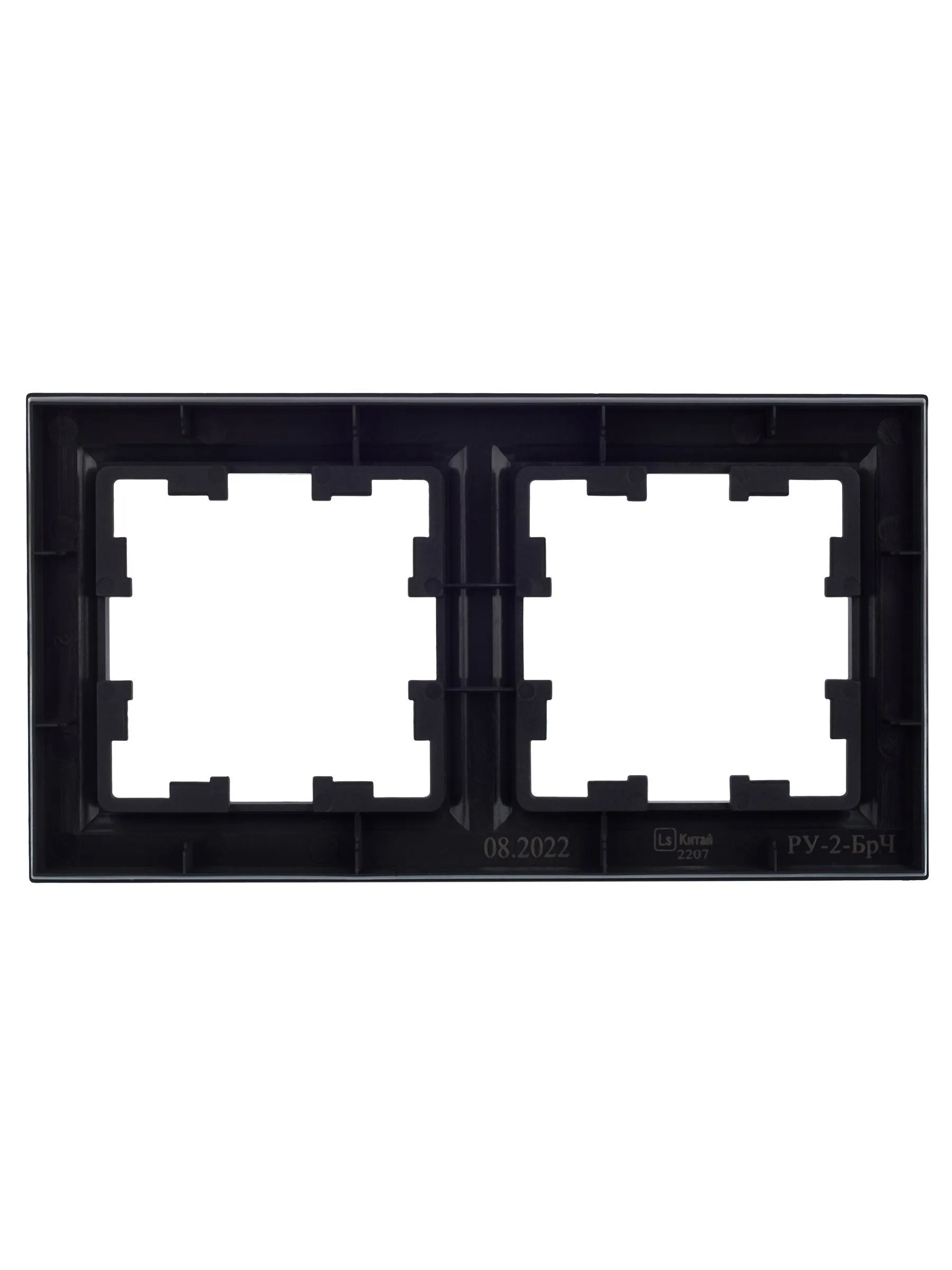 BRITE Рамка 2-местная РУ-2-БрЧ черный IEK - Фото 2