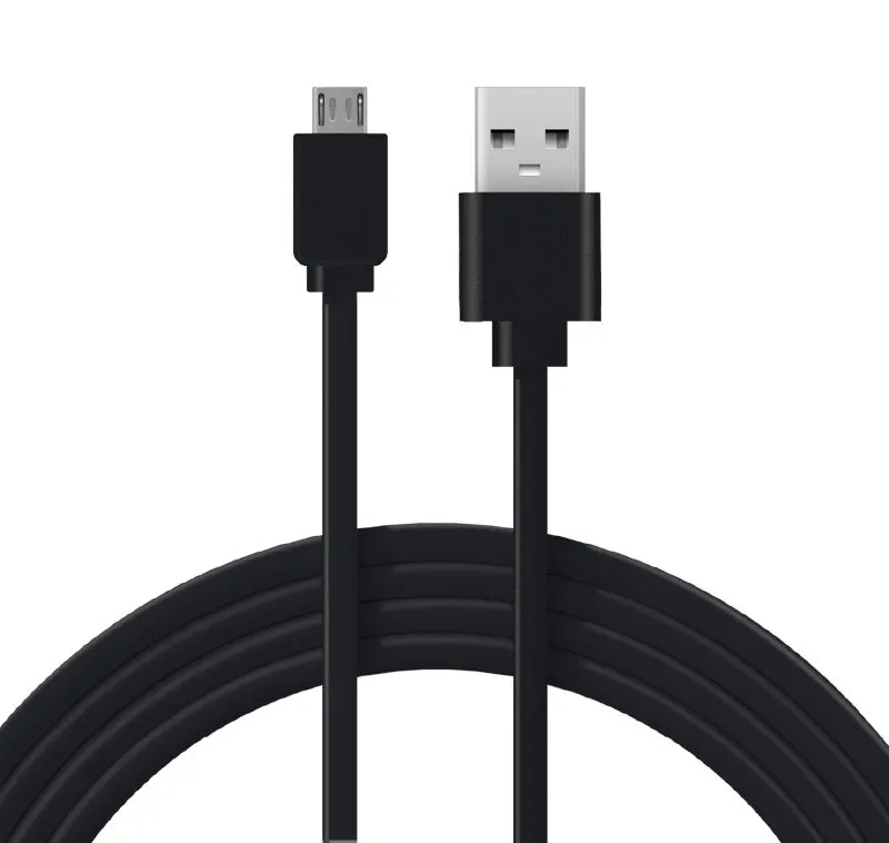 Кабель USB-A – micro USB, 2,4А, 1м, ПВХ, черный REXANT