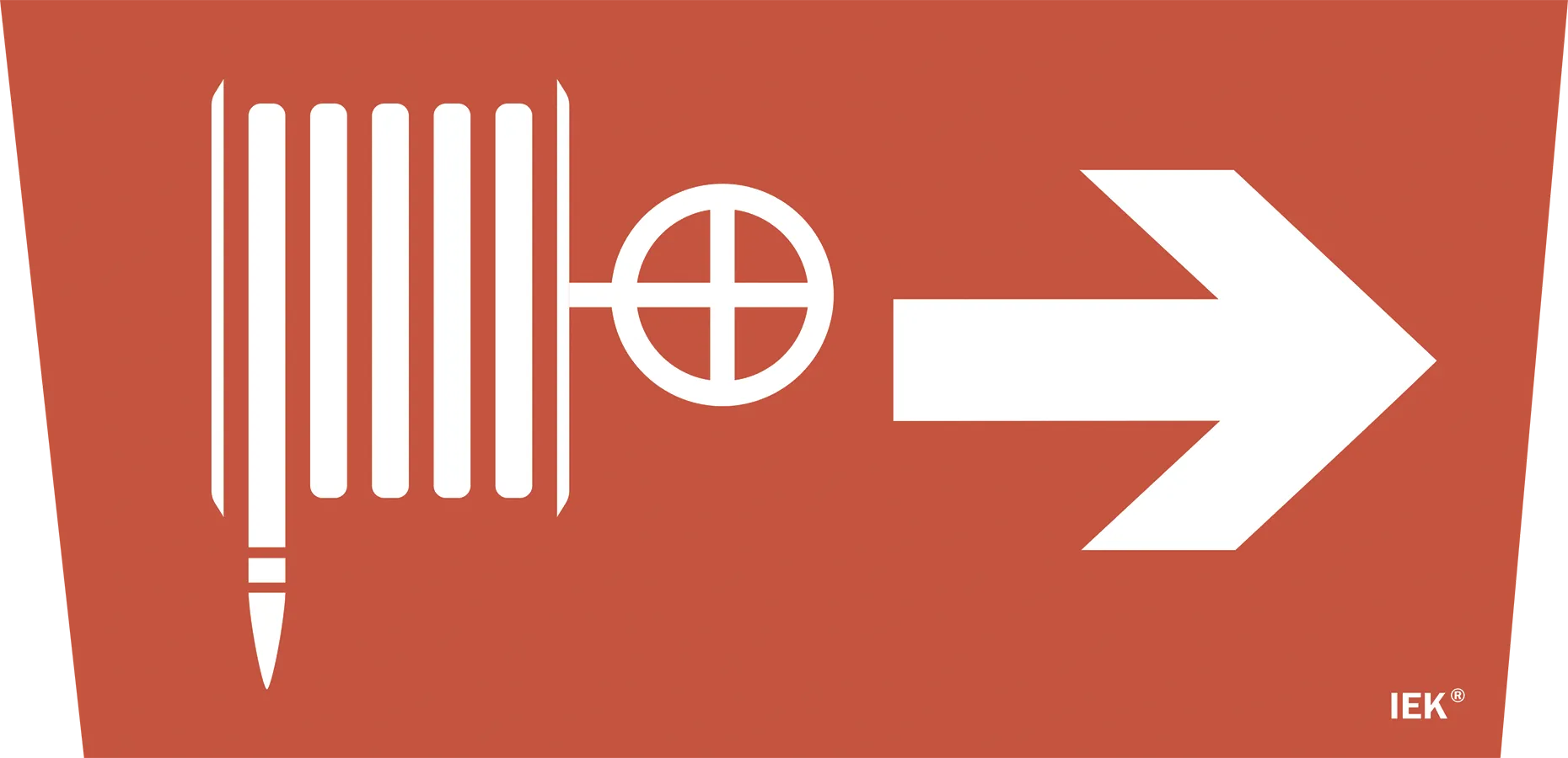 Этикетка самоклеящаяся 310х280мм "Пожарный кран/стрелка направо" IEK