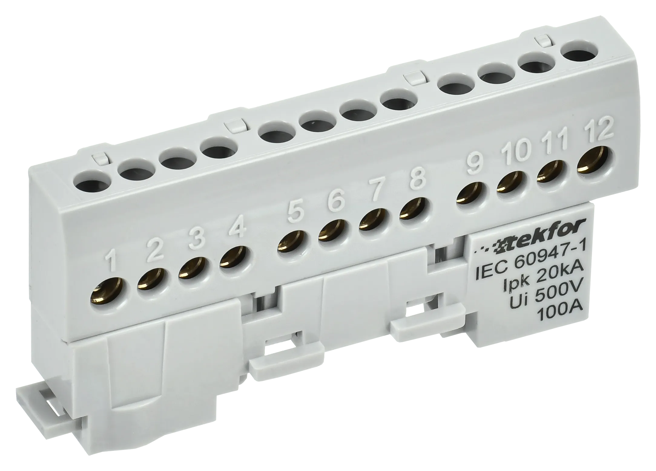 TEKFOR Шина L "фаза" изолированная на универсальном держателе 6х9-10-Ср IEK TF-NN10-10-KL-K03