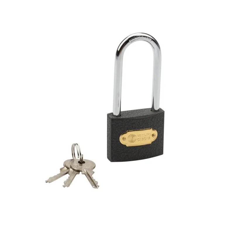 Замок навесной серия «Чугун» 50 мм длинная дужка ЧЕТЫРЕ СЕЗОНА 79-0025