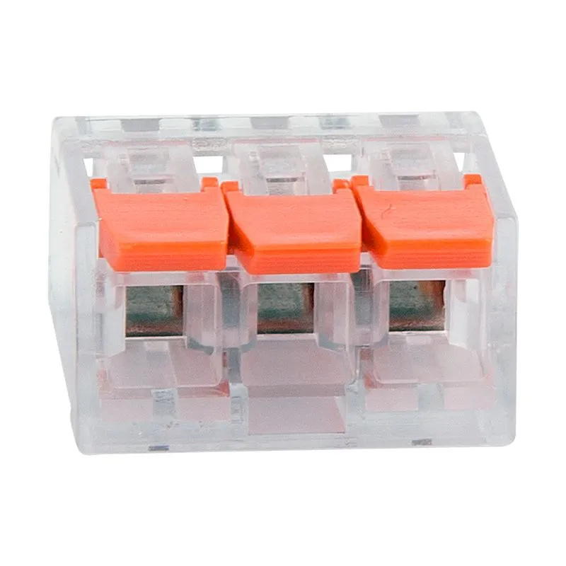 Универсальная компактная клемма СМК 221-413, 3-проводная до 4,0 мм² (пакет 5 шт/уп) REXANT - Фото 4