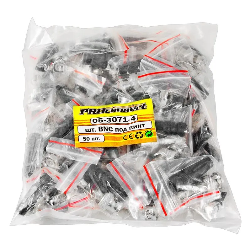 Разъем BNC штекер под винт с колпачком PROconnect - Фото 2