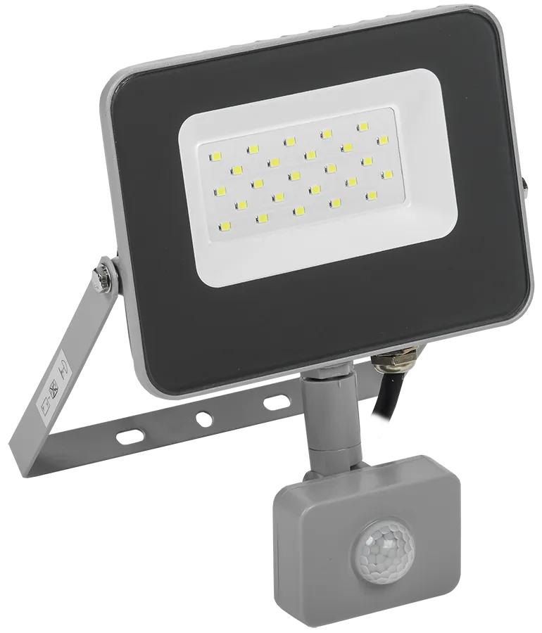 Прожектор светодиодный СДО 07-20Д с датчиком движения IP54 серый IEK LPDO702-20-K03