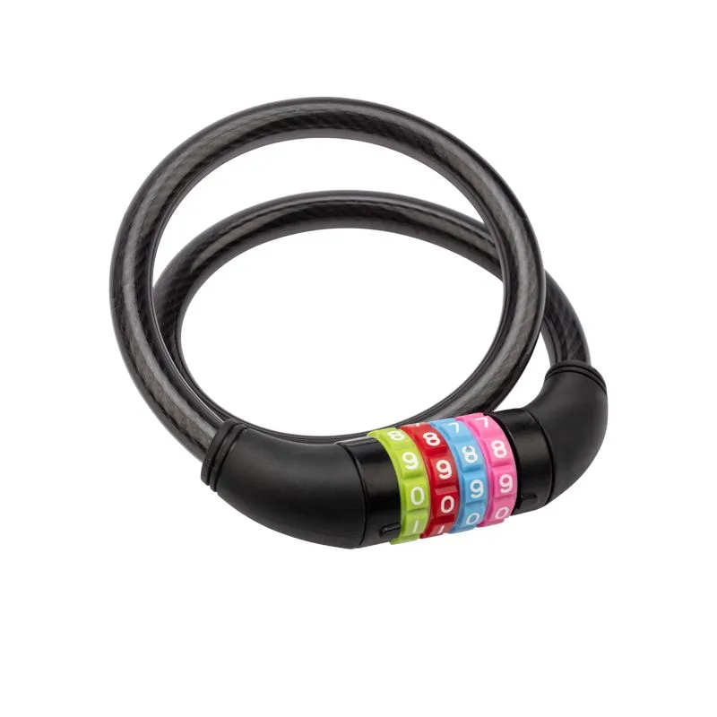 Тросовый кодовый замок взломостойкий для велосипедов и колясок 65 см черный 79-0266