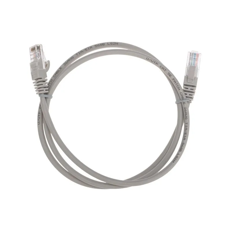 Патч-корд U/UTP, CAT 5e, RJ45-RJ45, 26AWG, LSZH, серый, 1м REXANT 02-0100-1