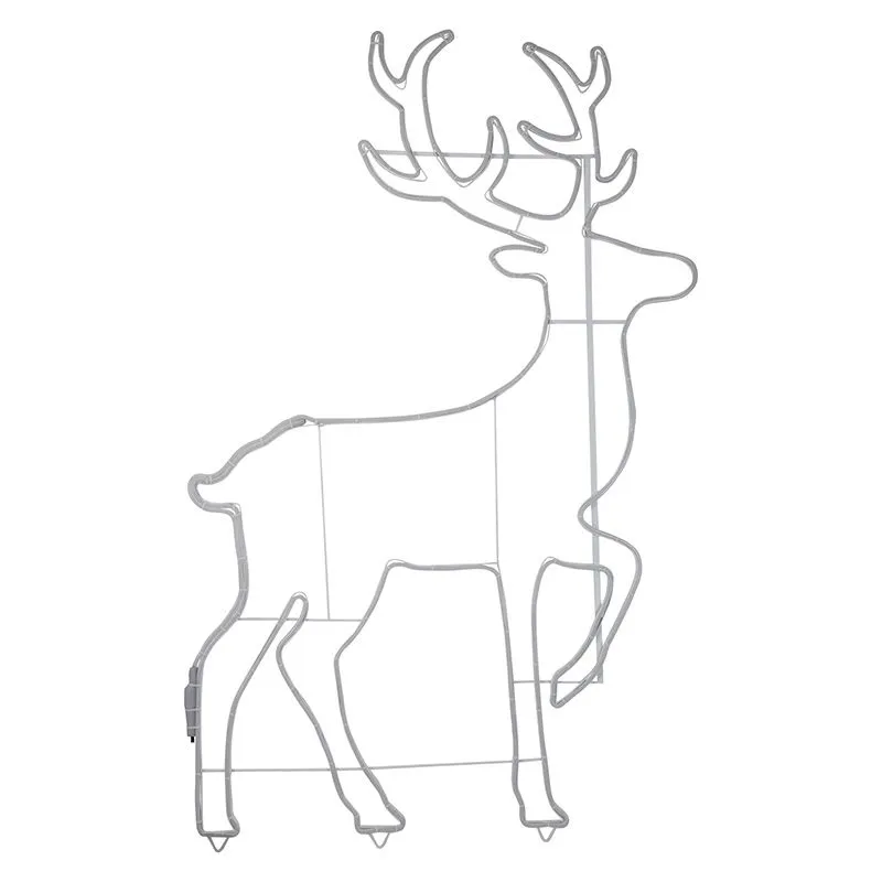 Фигура световая Сказочный олень из гибкого неона, 140х93 см, 1680 LED, цвет свечения белый NEON-NIGHT - Фото 2