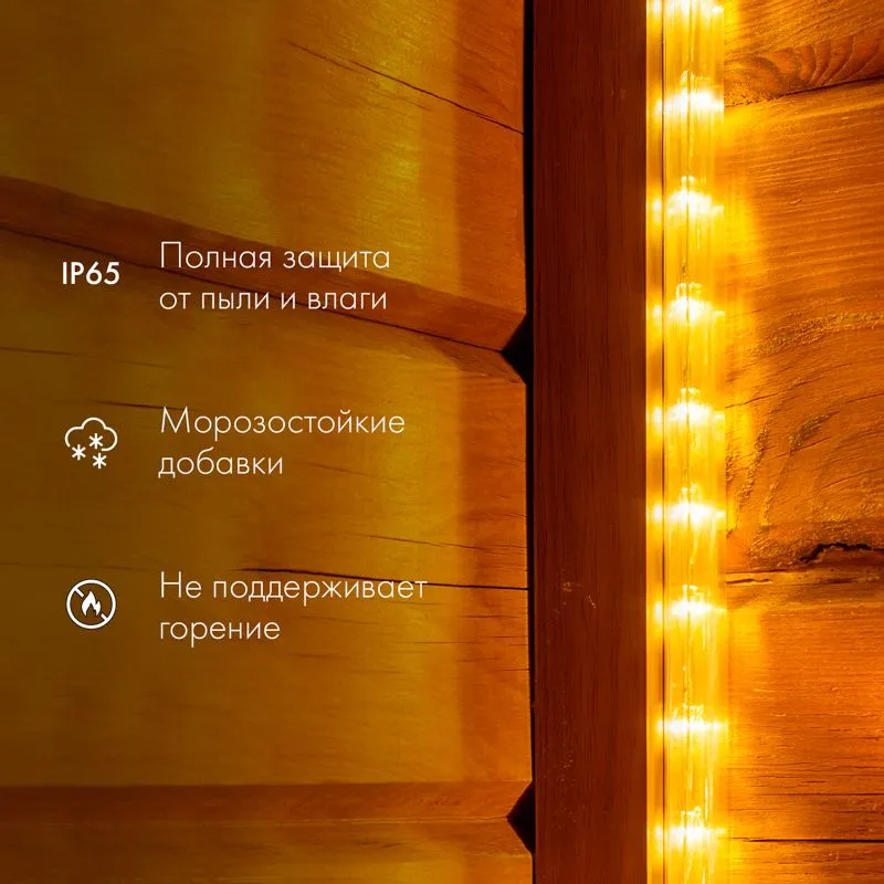 Дюралайт LED двухжильный 230В 10мм 24 LED/м СИНИЙ постоянное свечение модуль 2м бухта 100м NEON-NIGHT - Фото 2