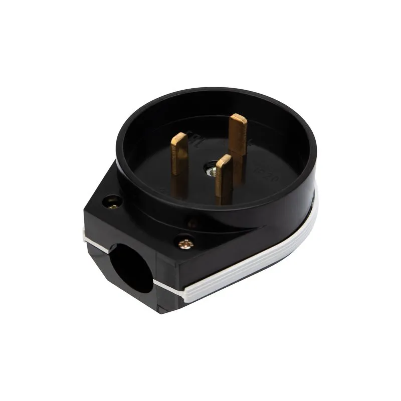 Вилка ВШ для электрической плиты 32А, 250В, 2Р+РЕ (ОУ) черная REXANT