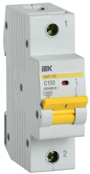 KARAT Автоматический выключатель ВА47-150 1P C 100А 15кА IEK MVA50-1-100-C