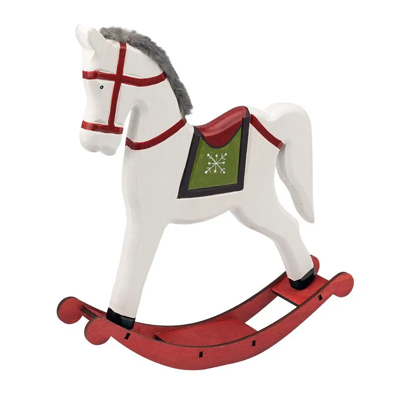 Деревянная фигурка Игрушечный пони белый 25х5,5х26,5 см - Фото 5