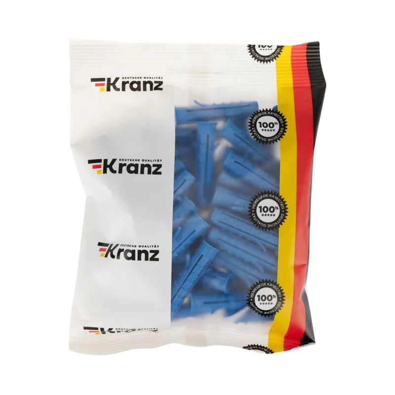Дюбель распорный KRANZ 10х50, синий, пакет (50 шт./уп.) - Фото 2