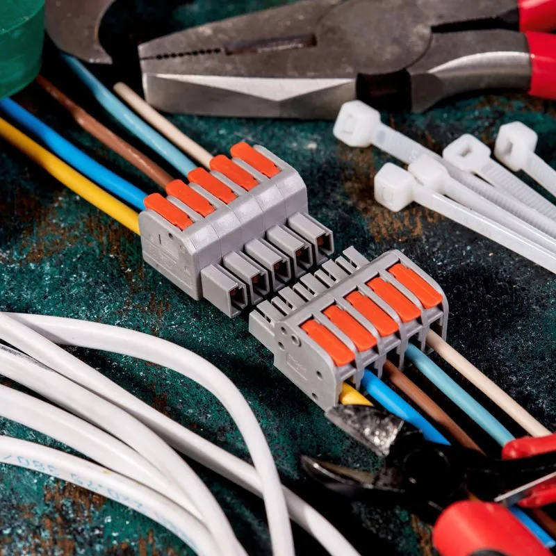 Клемма СМК 222-425R проходная разъемная 5 полюсов серая 0,2-2,5/4мм² (20 шт/уп) REXANT - Фото 4