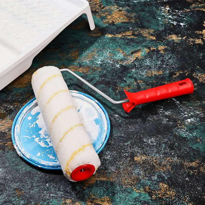 Валик полиамид белый с желтой полосой, ворс 11 мм, ширина ролика 240 мм, Ø 42 мм, бюгель 6 мм REXANT - Фото 2