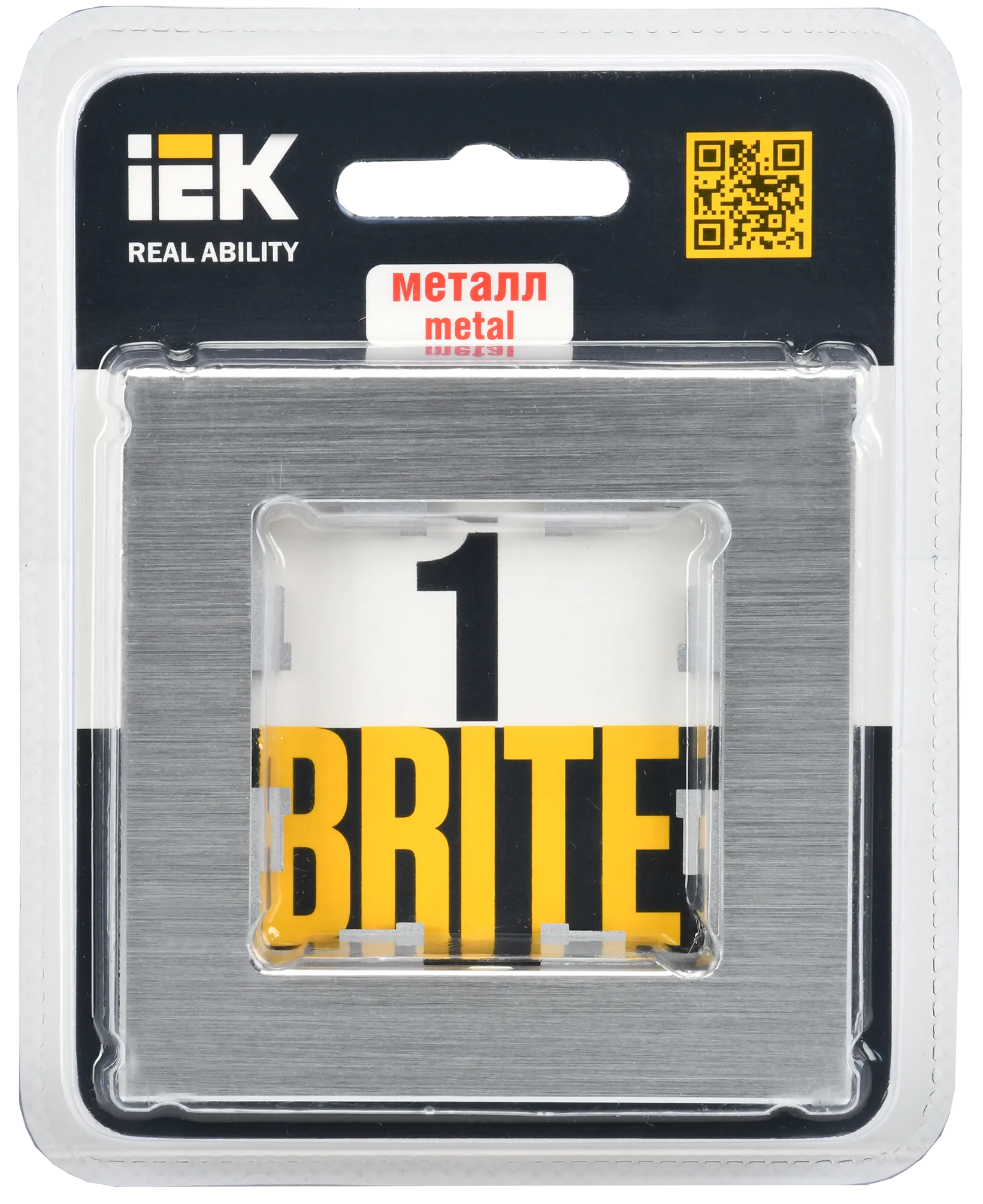 BRITE Рамка 1 -местная РУ-1-1-БрА металл алюминий IEK - Фото 2