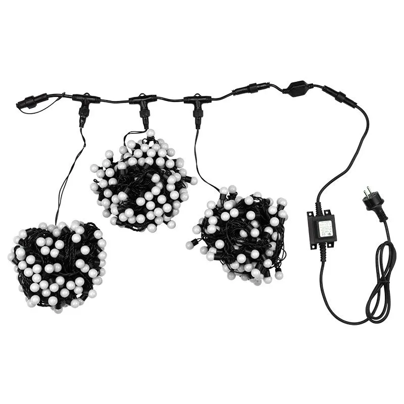 Гирлянда LED ClipLight - МУЛЬТИШАРИКИ 24V, 3 нити по 20 м, медленная смена цвета, цвет диодов RGB - Фото 4