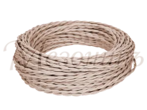 Провод декоративный витой TV+Internet, цвет- бежевый, ТМ "МезонинЪ, (бухта 45м ) GE72100-15 GE72100-15