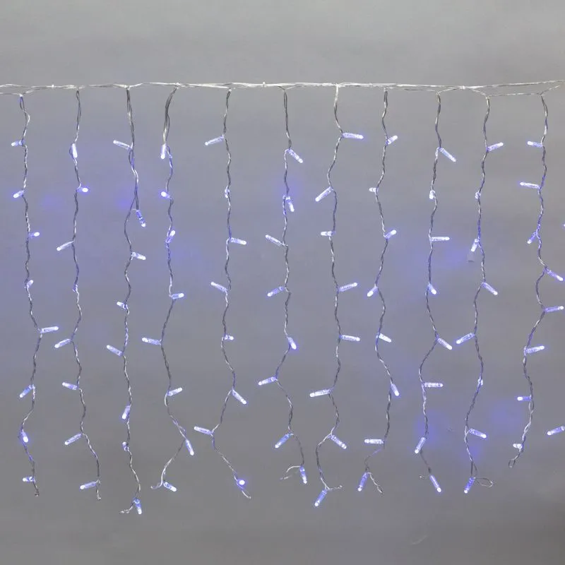 Гирлянда светодиодная Занавес 2x0,8м 160 LED СИНИЙ прозрачный ПВХ IP65 постоянное свечение 230В нужен блок 303-500-1 NEON-NIGHT 235-103