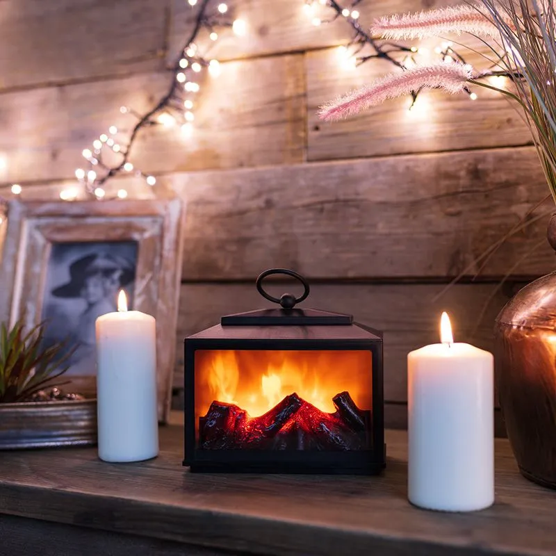 Декоративный камин Сканди с эффектом живого огня 18х9х16 см, батарейки 3хС (не в комплекте) - Фото 2