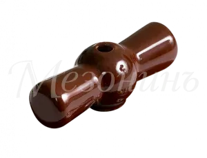 Ручка фарфоровая для поворотного выключателя, цвет - коричневая, ТМ  "МЕЗОНИНЪ" GE70001-04