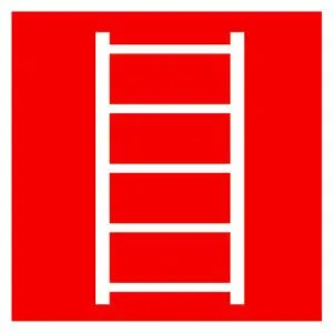 Знак наклейка F03 "Пожарная лестница" (200x200) фотолюминесцентный EKF an-f-03-f