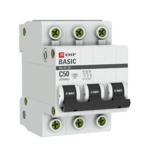Авт. выкл. 3P 50А (C) 4,5кА ВА 47-29 mcb4729-3-50C