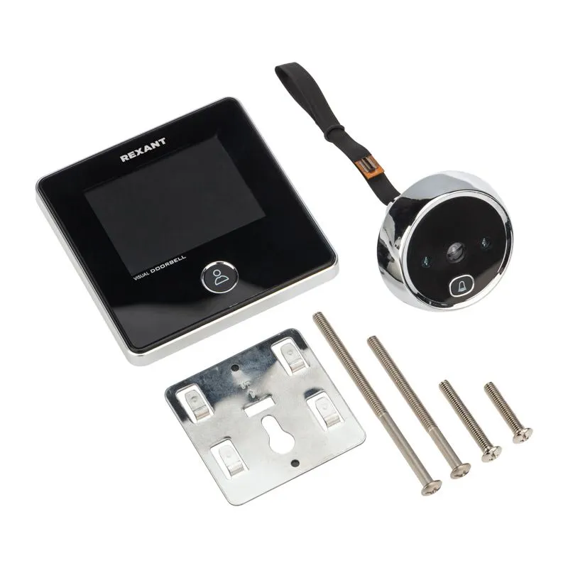 Видеоглазок дверной REXANT (DV-113) с цветным LCD-дисплеем 2.8" с функцией звонка и записи фото, встроенный аккумулятор - Фото 2