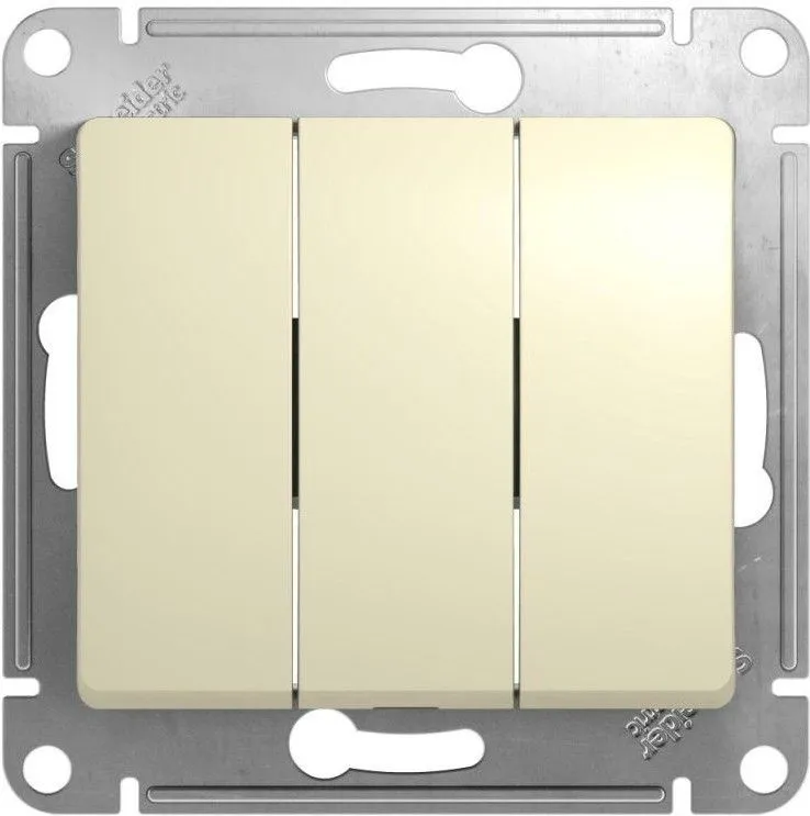 Выключатель 3-кл. СП Glossa 10А IP20 (сх. 1+1+1) 10AX механизм беж. SE GSL000231
