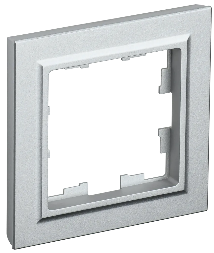 BRITE Рамка 1-местная РУ-1-БрА алюминий IEK