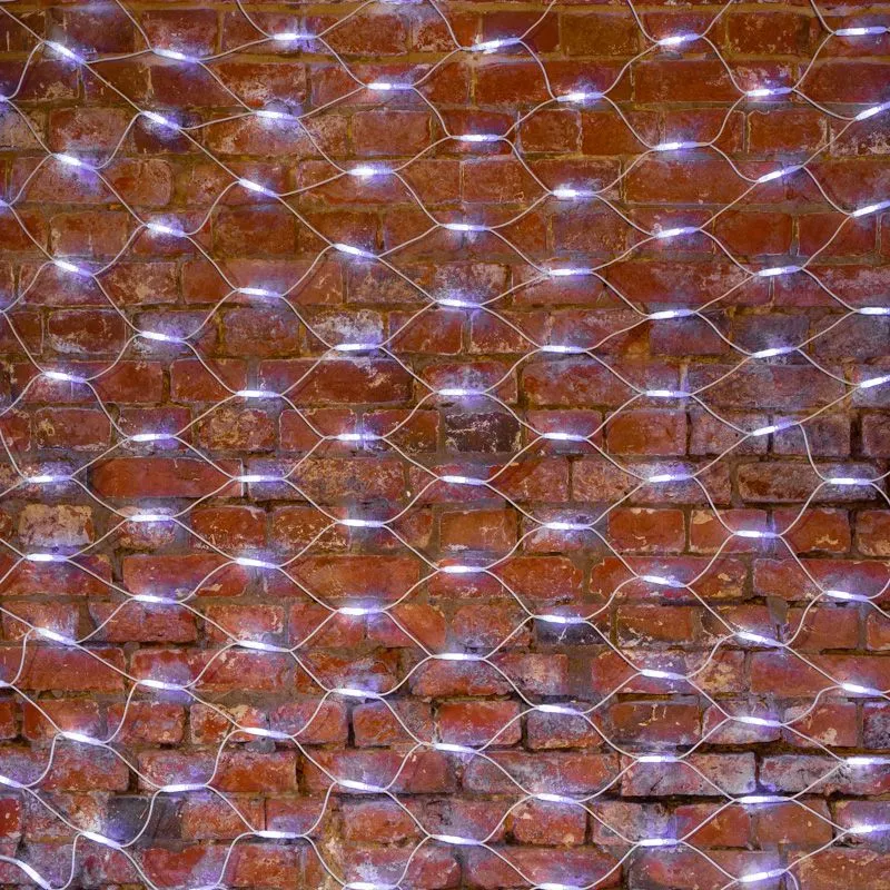 Гирлянда светодиодная Сеть 2x3м 432 LED БЕЛЫЙ белый каучук IP67 постоянное свечение 230В блок в комплекте NEON-NIGHT