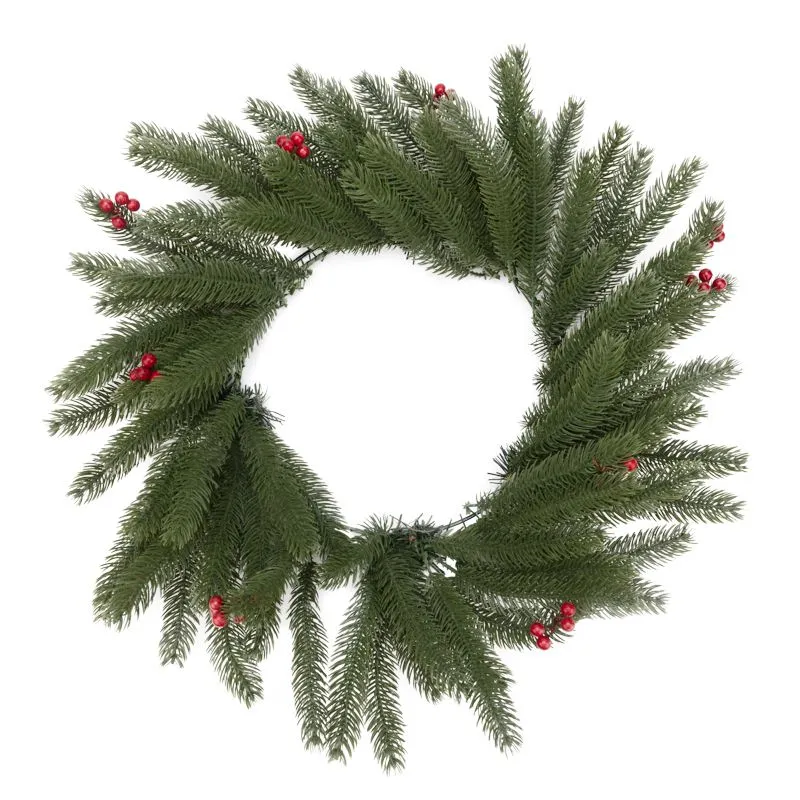 Еловый венок с ягодами NEON-NIGHT Ø 45 см, литой - Фото 3