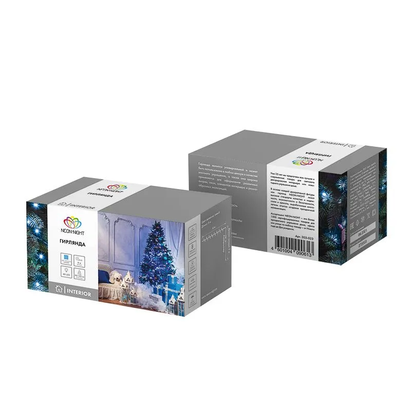 Гирлянда Твинкл Лайт 6 м, темно-зеленый ПВХ, 40 LED, цвет: Синий - Фото 3